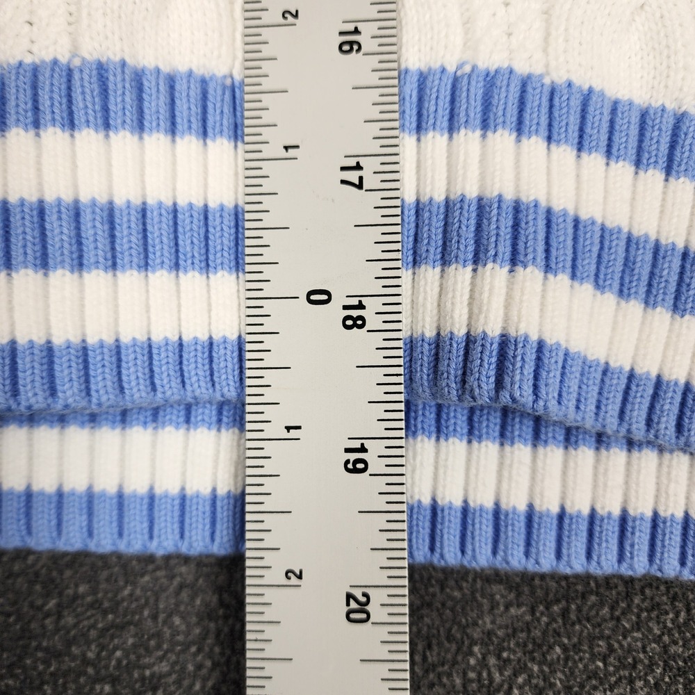 Lilly Pulitzer Suzette Sweater Tank White Blue Cable Knit Polo Vest 018733 M - Picture 5 of 10